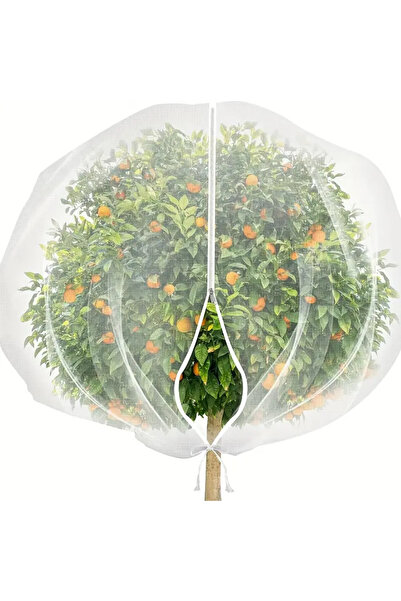 Choice 2.4x2.4m 1PC white Large Fruits Tree Garden Netting Cover with Drawstr...