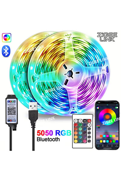 choice2 5m Smart USB LED Light Strip RGB 5050 5V Flexible Tape with Remote AP...