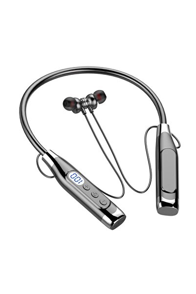 Choice سماعات أذن بلوتوث سوداء، سماعات لاسلكية، شاشة LED، مقاومة للماء، مغناط...