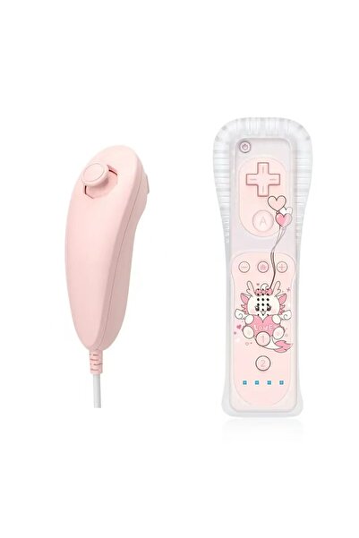 Choice4 pink 1 pair with Nunchuck Controller Set Motion Plus Remote Controlle...