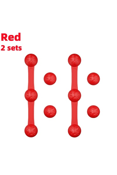 Choice6 مشابك مغناطيسية سيليكونية حمراء (مجموعتان أو نصف مجموعة) للقلاية الهو...