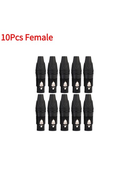 Choice5 ALLOYSEED 10 قطع أنثى 30-10 قطع محول XLR ثلاثي الأطراف ذكر أنثى Sket ...