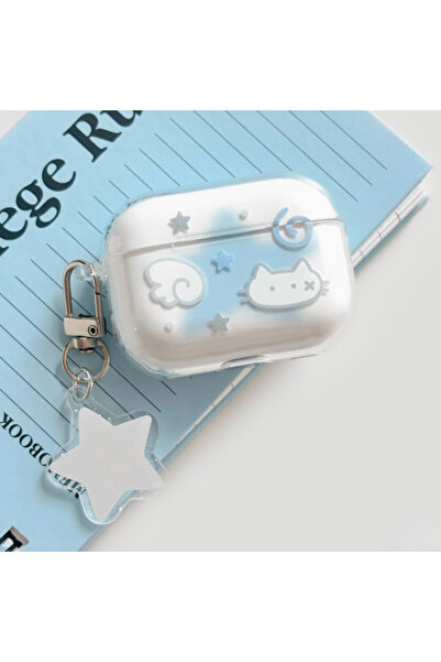 Choice5 غطاء حماية لسماعات AirPods Pro2 بتصميم قطة زرقاء أنيقة وبسيطة، مناسب ...