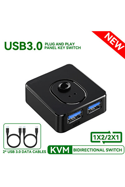 Choice1 كابل بيانات USB 3.0، مفتاح KVM USB 3.0، موزع USB ثنائي الاتجاه 1x2/2x...