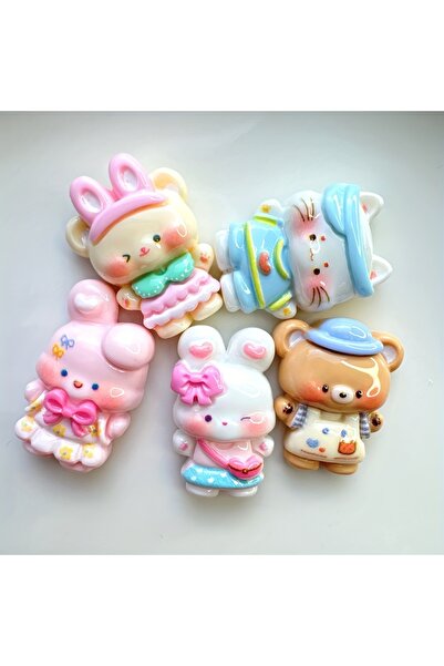 Choice 5 قطع من مغناطيسات الأرانب والدببة الرائعة - ديكور ثلاجة بلاستيكي ملون...