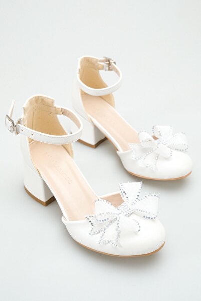 Mini Angel Pantofi cu toc cu detaliu fundă Rochie de seară cu pietre Pantofi ...