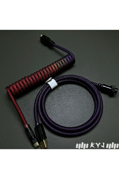 Choice12 1.5m-Red Purple 8K Magnetic Axis Mechanical Keyboard Data Cable Five...