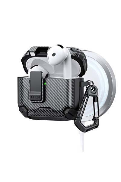 Choice For Airpods 4 Black Earphone Protective Cover for Airpods 4 ANC Magnet...