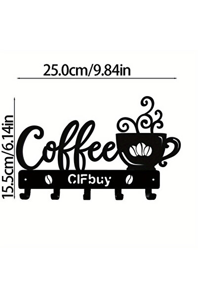 Choice ديكور مقهى TY1200، لوحة جدارية معدنية ريفية مع لوحة على شكل كوب قهوة و...