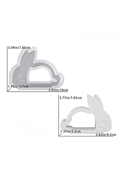 Choice قالبان لصنع حامل شموع مجوف على شكل أرنب عيد الفصح، قالب راتنج، قالب سي...