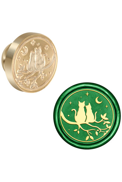 Choice YZ0411 Cat Collection Wax Seal Stamp Cute Animals Retro Sealing Wax St...