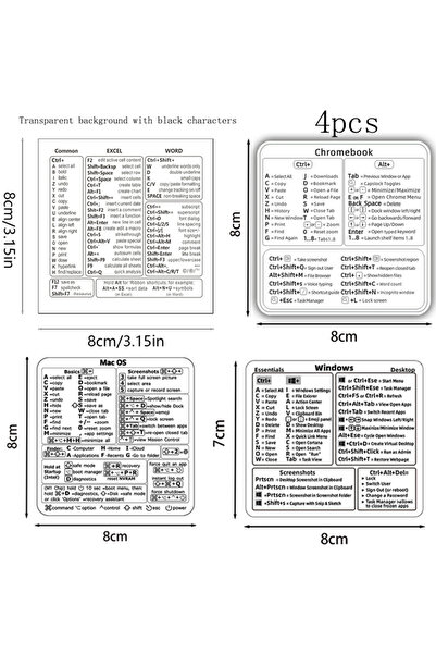 Choice1 النمط ب، 4 قطع من مفاتيح الاختصار لنظامي التشغيل ويندوز/وورد، مناسبة ...