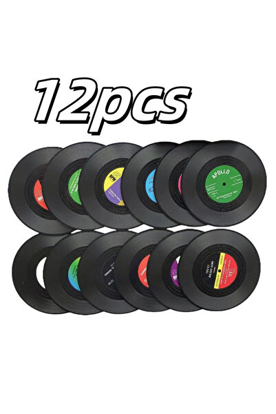 Choice 12 قطعة من قواعد أكواب عتيقة الطراز، 6/12 قطعة، قواعد أكواب ملونة بتصم...