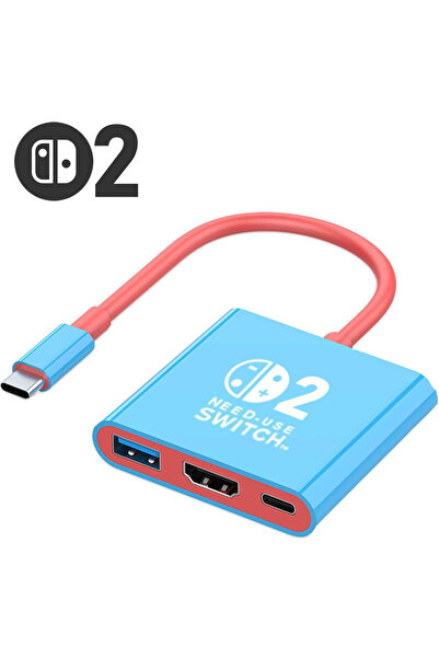 Choice مفتاح تبديل أزرق/أحمر ثنائي DK، يدعم وضع التلفزيون بدقة 4K/60 هرتز، مح...