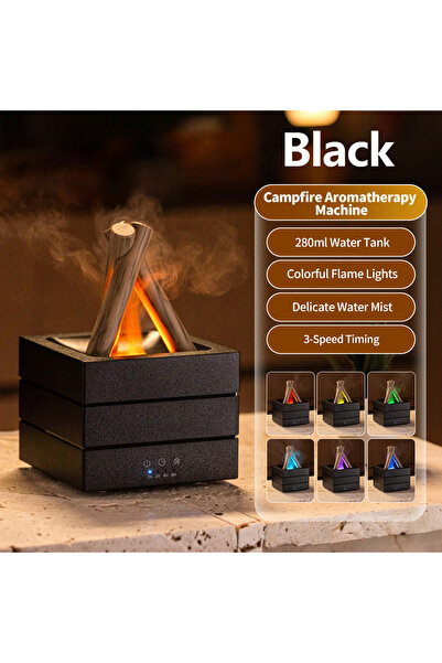 choice2 موزع روائح اللهب الاصطناعي Bonfire Black NEWSTYLE، مرطب هواء Bonfire ...