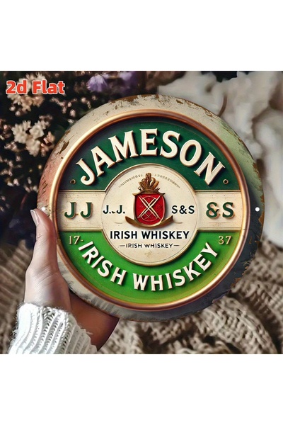 Choice لوحة جدارية معدنية دائرية من الألومنيوم بتصميم كلاسيكي، مقاس 20 × 20 س...