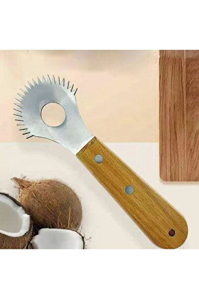 Choice أداة كشط الجوز بمقبض من الخشب الصلب، مستخرج لب الجوز، مبشرة الجوز، مكش...