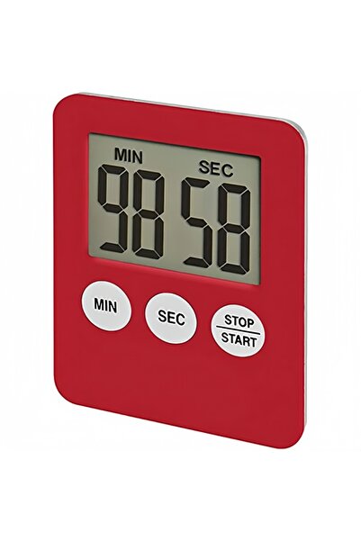 Choice6 Red Magnetic Kitchen Timers with Digital LCD Alarm Ultra Slim Magnet ...