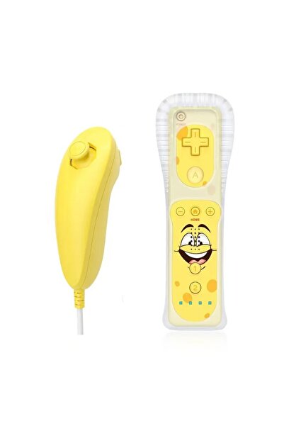 Choice3 smiling face 1 pair with Nunchuck Controller Set Motion Plus Remote C...