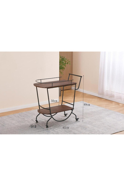 DEC30 A serving cart with an elegant design and distinctive colors