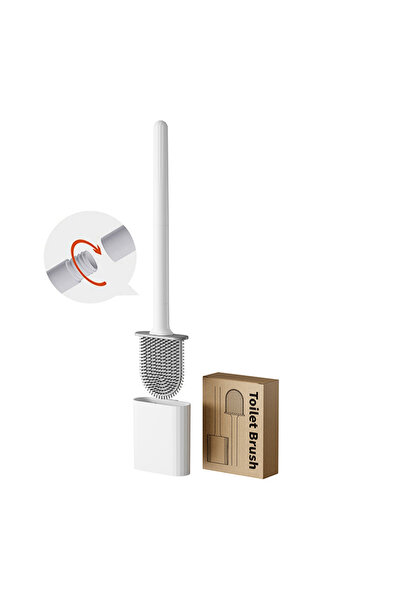 choice2 فرشاة تنظيف مرحاض جديدة بيضاء اللون مصنوعة من المطاط الناعم، ذات قاعد...