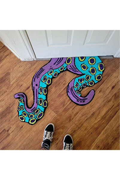 Choice سجادة مدخل بتصميم مجسات الأخطبوط، مقاس 60×90 سم، سجاد بتصميم مجسات الأ...