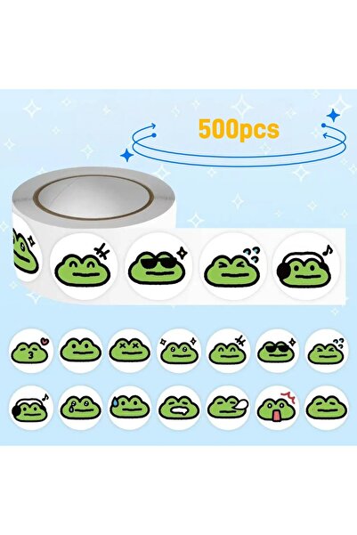Choice 500 قطعة من ملصقات الضفدع الصغيرة المرحة والجديدة، عبوة ملصقات على شكل...