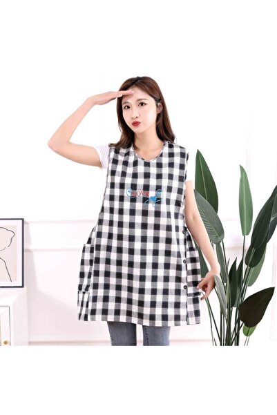 Choice7 مريلة مطبخ متعددة الاستخدامات مقاومة للبقع من بلاك 1، بدون أكمام، قاب...