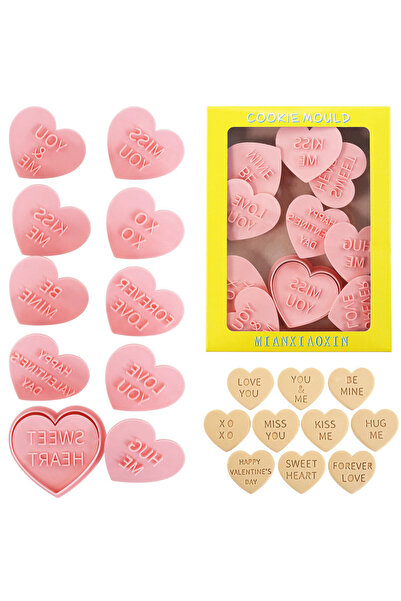 Choice 10PCS-Love C 10 Pcs Heart Shape Cookie Cutter Love Letter Biscuit Mold...