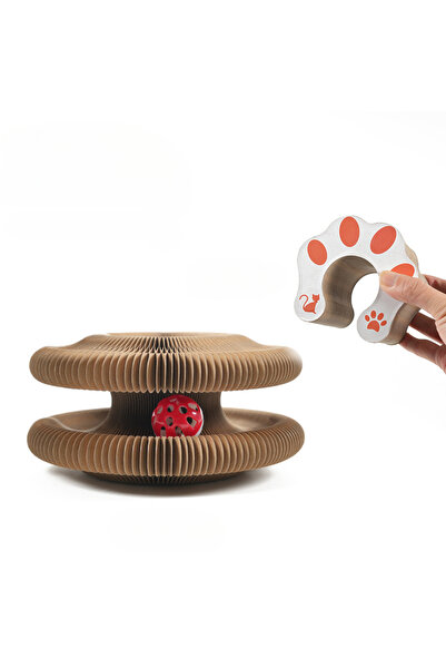 Choice لعبة لوح خدش القطط القابلة للطي من غراي ماجيك أورغن مع جرس، إطار تسلق ...