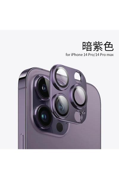 Choice59 واقي عدسة كاميرا معدني أرجواني داكن لهاتف iPhone 14 Pro Max، متوافق ...