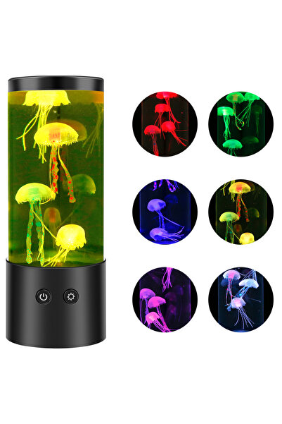 Choice مجموعة واحدة من مصابيح LED ليلية على شكل قنديل البحر، مصباح حوض سمك، د...