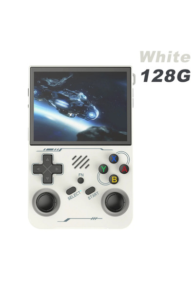 Choice17 جهاز ألعاب محمول كلاسيكي مطور من BOYHOM R36XX، أبيض اللون، بسعة 128 ...
