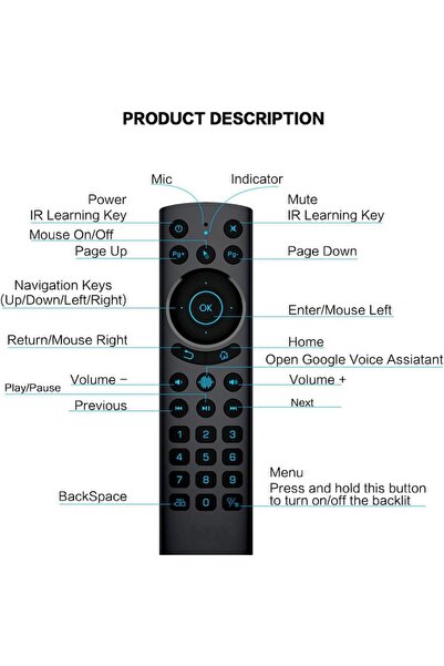 Choice جهاز تحكم عن بعد لاسلكي G20BTS Plus أسود اللون بتقنية بلوتوث 5.0، يدعم...