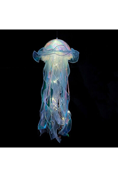 Choice5 MOJOYCE Blue Jellyfish Bedroom Light Lamp Button Battery Hanging Ceil...