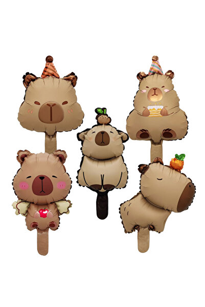 Choice8 10pcs mixed 10/50pcs mini Animal Capybara Theme Birthday Cake Foil Ba...