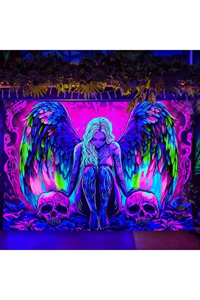 Choice6 75 × 58 سم (2.5 × 1.9 قدم) WH-3094 نسيج جداري ملاك هالوين من فيكاما، ...