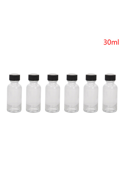 Choice JETTING 30ml 6 Pcs Small Clear Glass Bottles With Lids Glass Container...