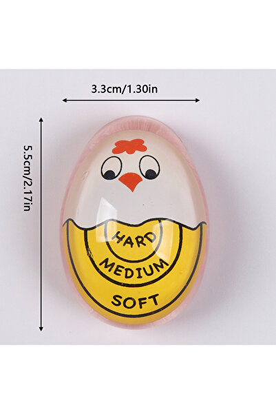 Choice مؤقت بيض أصفر اللون، يُشير إلى ما إذا كان البيض مسلوقًا جيدًا أم لا، و...