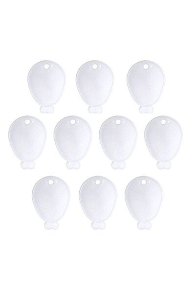 Choice بالون أبيض مقاس 10 بوصات - 10 قطع من أوزان البالونات البلاستيكية اللطي...