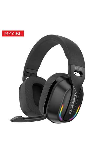 Choice سماعات ألعاب لاسلكية MZYJBL B500 RGB سوداء اللون، بتقنية بلوتوث 5.4، ص...