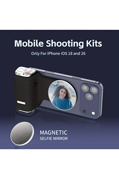 Choice موكا بلاك ميرور كوميتوك ما سيلفي بوستر لهاتف آيفون برو، مقبض مريح، غال...