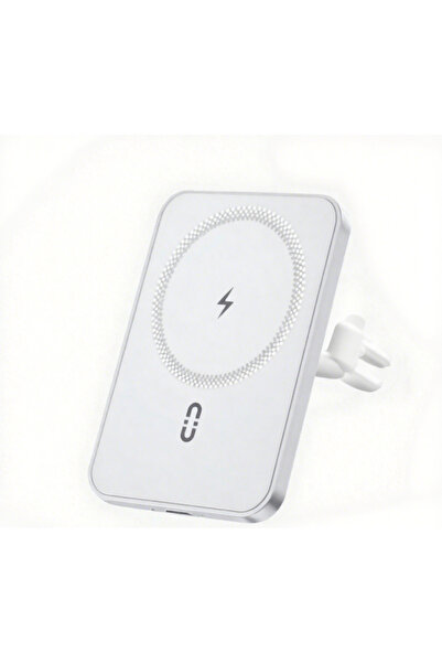 choice2 شاحن سيارة لاسلكي مغناطيسي سريع بقوة 30 واط، أبيض اللون، بدون كابل، ي...