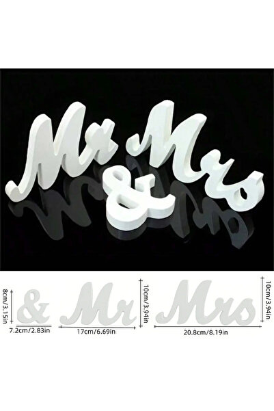 Choice1 Style B 3pcs/set Wooden Freestanding Mr & Mrs Letters Signs, Wedding ...