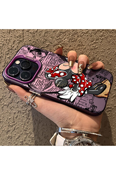 Choice For iPhone 17 Pro 3 Disney Couple Mickey Minnie Plating Case for iPhon...
