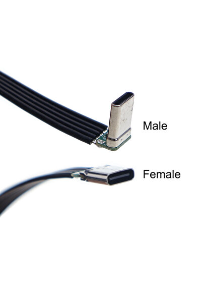 Choice3 كابل يو إس بي سي مرن رفيع بطول 50 سم، قابل للانحناء من ذكر إلى أنثى، ...