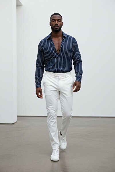 Butik Ross Italian Cut Old Money Striped Shirt