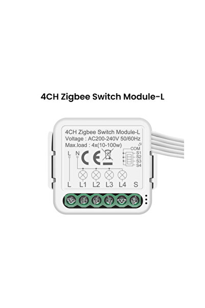 Choice3 ZigBee 4CH GIRIER Tuya ZigBee Smart Switch Module No Neutral Wire Req...
