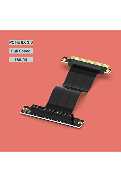 Choice3 بطاقة محول PCI Express PCI-E 8X بزاوية 90 درجة، طولها 30 سم، من 180 إ...
