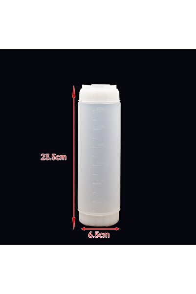 choice2 White-24oz Large Capacity Plastic Sauce Bottles Double Head Squeeze B...